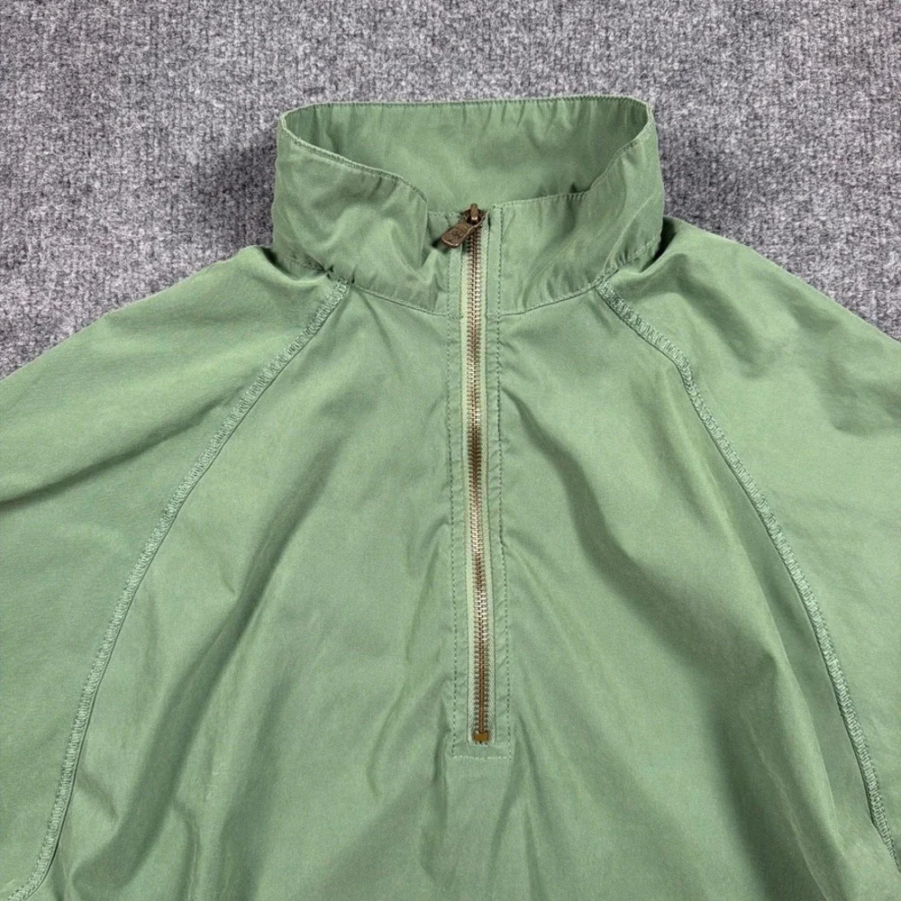 Tommy Bahama Windbreaker Mens Large Green Short Sleeve Quarter Zip Side Golf